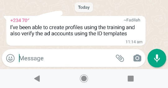 Testimonial screenshot 5